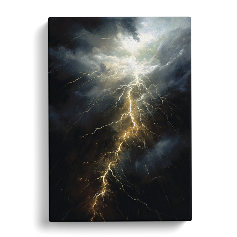 Lightning Art Informel Art - No Frame Print, 50cm H x 35cm W x 3cm D