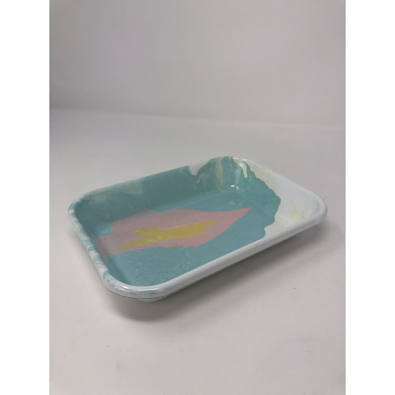 Ivy Bronx Connellsville Metal Platter, 4cm H x 21cm W x 14cm D