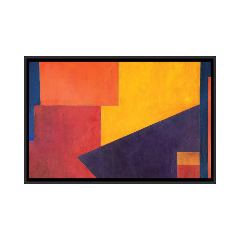 Violet Wave by Stephen Cimini - Painting on Canvas, 66.04cm H x 101.6cm W x 3.81cm D, Black Framed