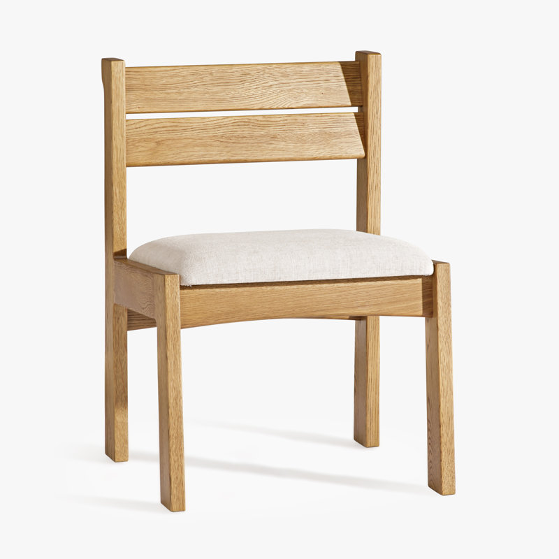 Ensemble de 2 chaises de salle à manger en chêne Mobara