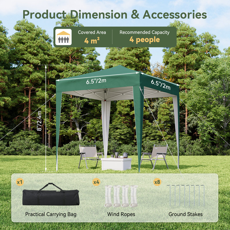 4 Person Tent, Green