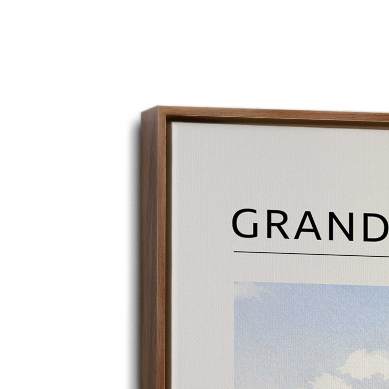 «Grand Prismatic Spring», reproduction d'art sur toile Yellowstone, Cadre flottant en noyer, 12 po x 18 po