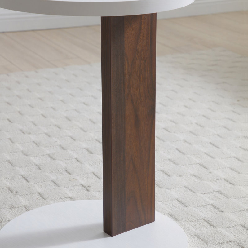 Table de bout en forme de C, petite table d'appoint pour canapé, table de canapé avec cadre en bois pour le salon, la chambre à coucher, le chevet