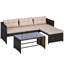 Ensemble de mobilier de patio 3 pièces Outsunny