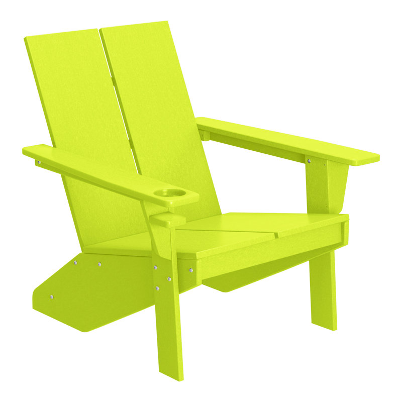 Modern Poly Adirondack Chair, Lime