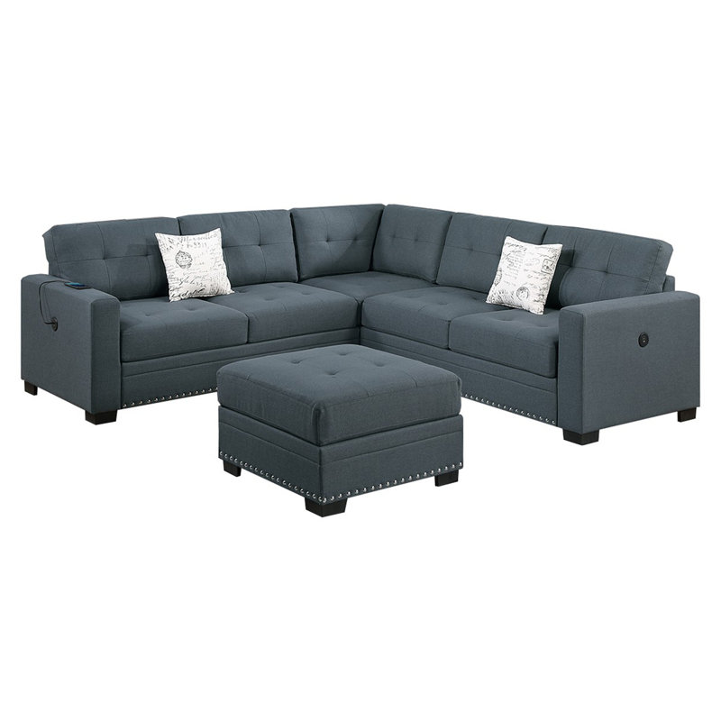 Canapé modulaire simple capitonné