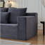Canapé modulaire profond en velours côtelé avec porte-gobelets, aucun assemblage requis-94483432