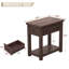 Table de bout en bois massif avec un tiroir et une station de charge-2046991385-2062165759