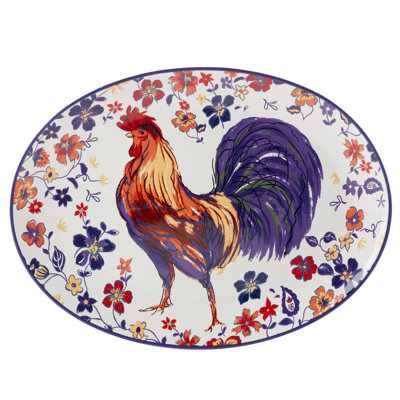 Plateau ovale Morning Rooster