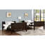 Lit superposé double en bois de noyer massif de style transitionnel, avec et garde-corps, convertible en 2 lits, prêt à accueillir un matelas pour la disposition de la chambre à coucher, couleur, décor des lits