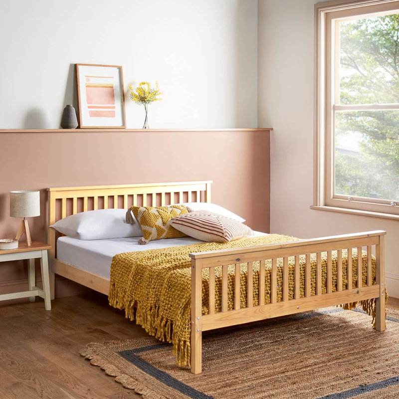 Anbria Bed with Mattress, Double (135 x 190 cm)