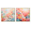 Coral Reef Barrier Expression - Ensemble de 2 collages abstraits carrés-1219052207-1219052205