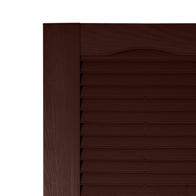 Volet à persiennes sur mesure avec dessus cathédrale, 16.25", 64", Bourgogne