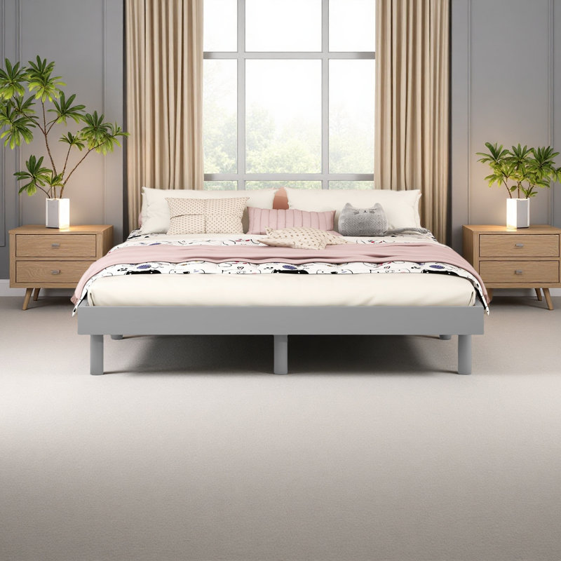 Modern Design Floating Platform Bed Frame, Full