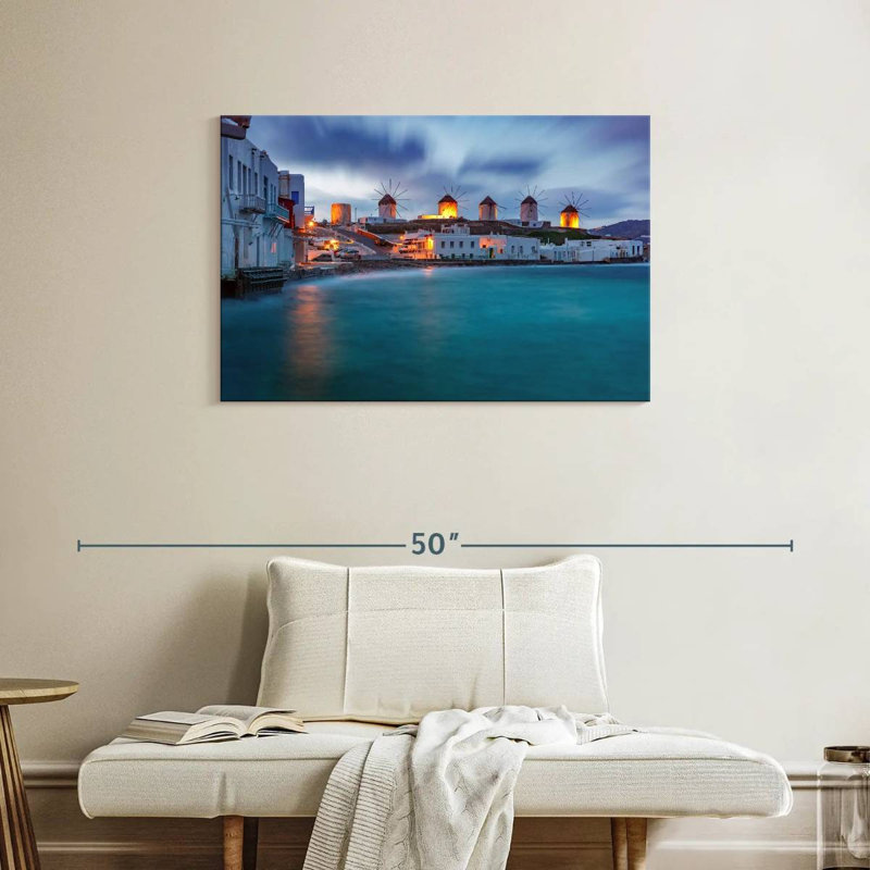 Gillard Mykonos Seaside Windmills, H 24 po x l 36 po