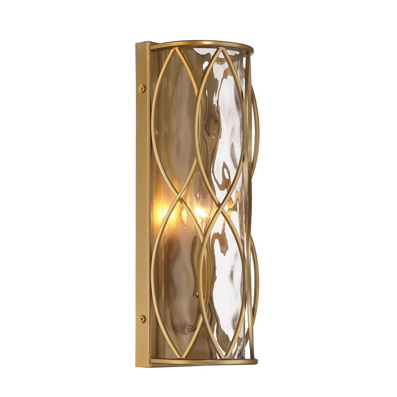 Snowden 1-Light Wall Sconce in Burnished Brass, Burnished Brass