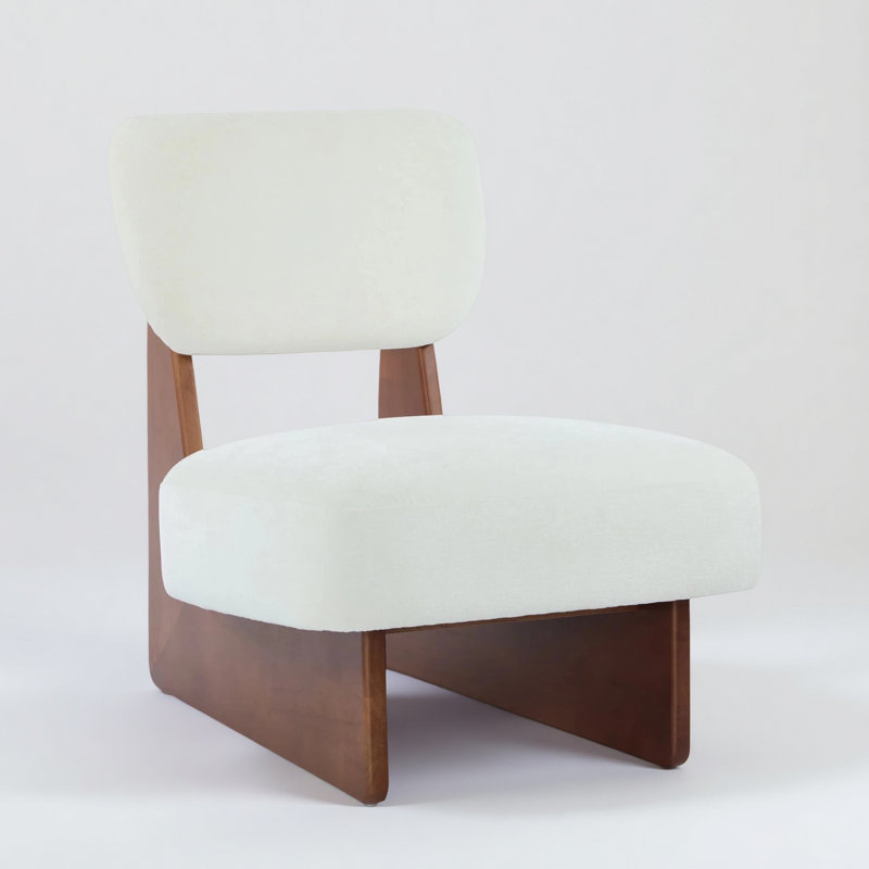 Fauteuil d'appoint moderne l 25,5 po, Noyer