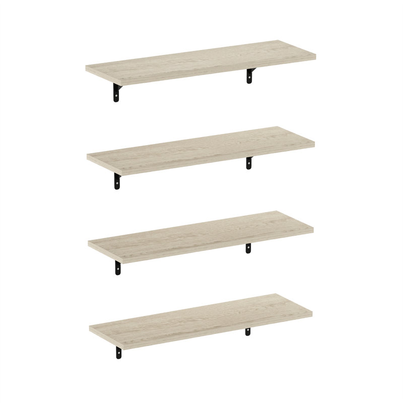 Tablette flottante 4 pièces Belby, H 0,6 po x l 23,6 po x P 7,8 po, Pin métropolitain