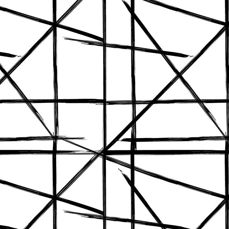 Rouleau de papier peint carré L 27 pi x l 25 po, Blanc / Noir
