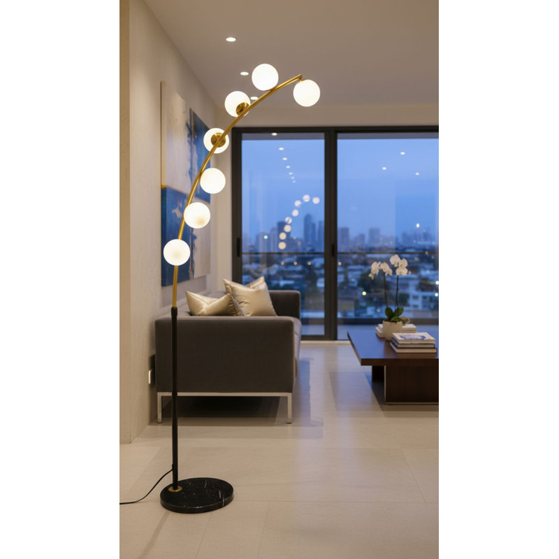 Celeste Arc Floor Lamp - Modern Motion Timeless Glow