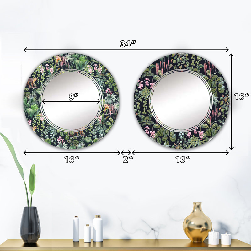 Ensemble de 2 miroirs sans cadre