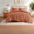 Elegant Rust Bedding Sets, Polyester Comforter With Modern Design