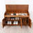 7 Pair Shoe Storage Bench Cushion Shoe Cabinet