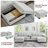 U-shaped Modular Sofas With Bluetooth And Storage, Light Grey Chenille For Modern Living Rooms