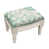Mélange de lin turquoise et floral