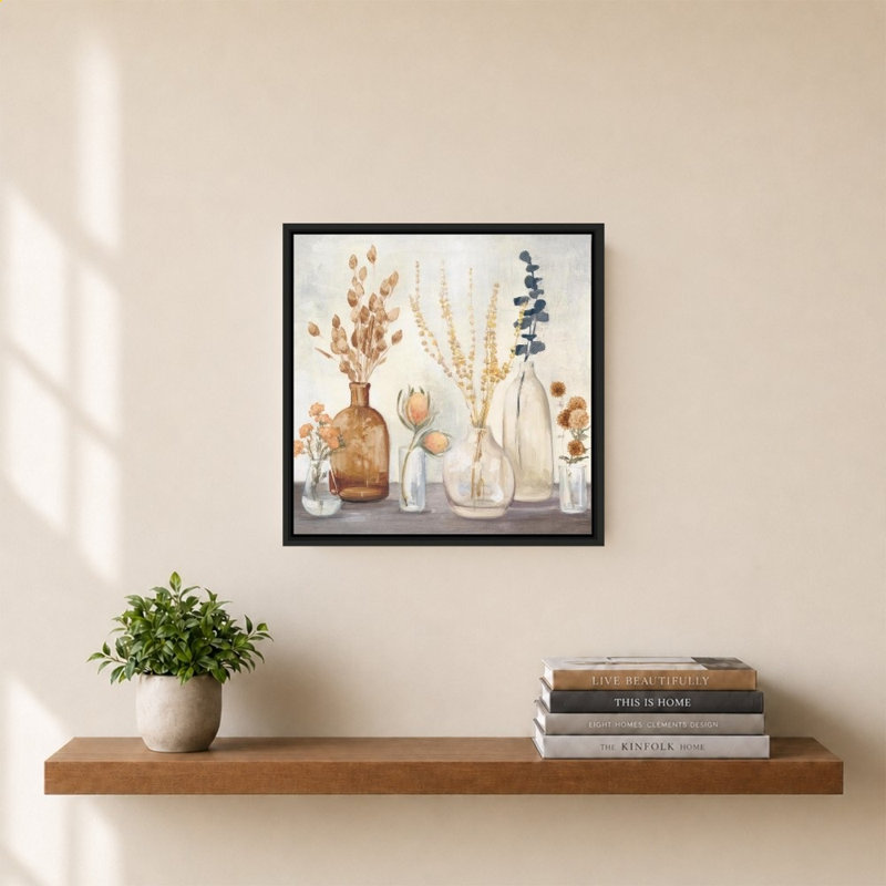 «Autumn Greenhouse I Amber» par Julia Purinton - Impression sur toile, Black