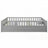 Full Size Floor Bed with Super High Security Barrier &amp; Door, Grey, No Box Spring Needed, Strong Support-620275284-620275283