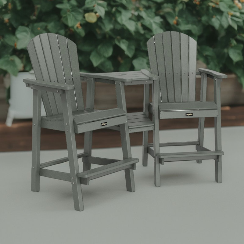 Tabouret de bar d'extérieur 28,3 po Cayse, Gris