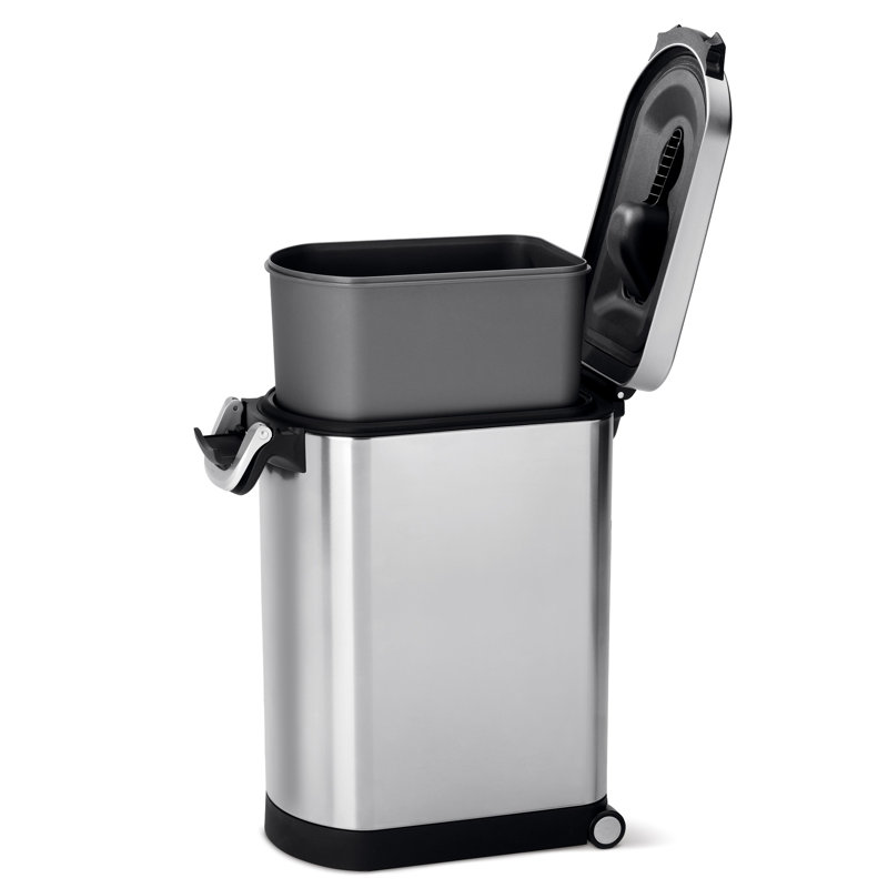 Simplehuman Pet Food Storage Bin, Stainless Steel, 32 lb