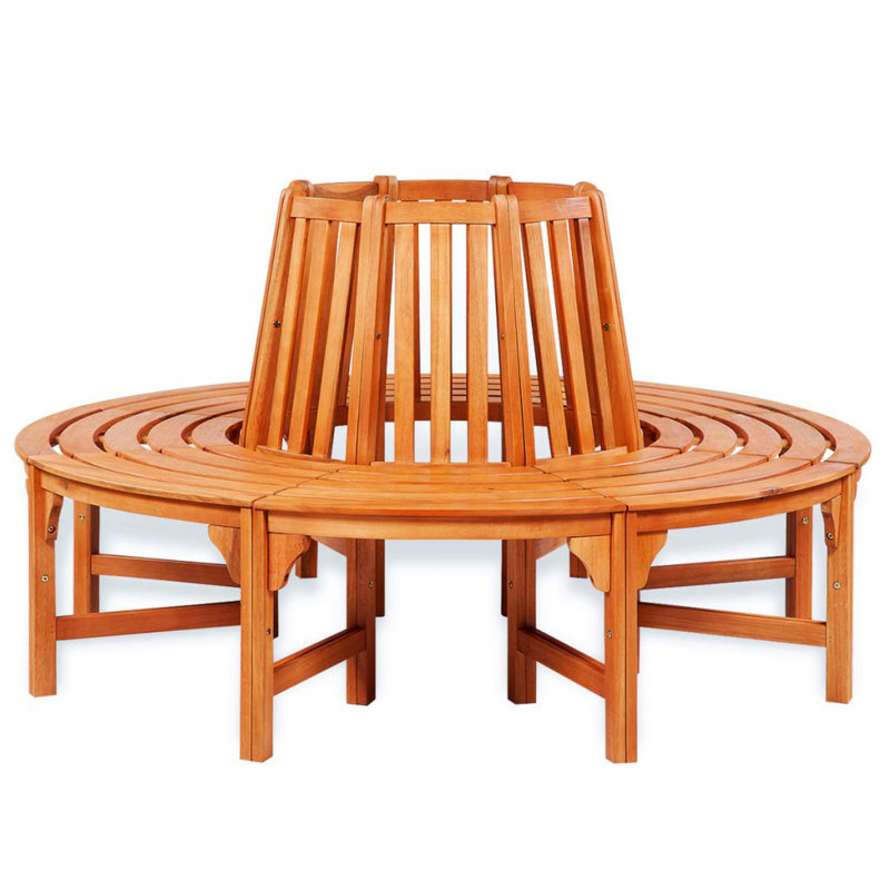 Banc d'arbre en bois, l 27,56 po x P 27,56 po