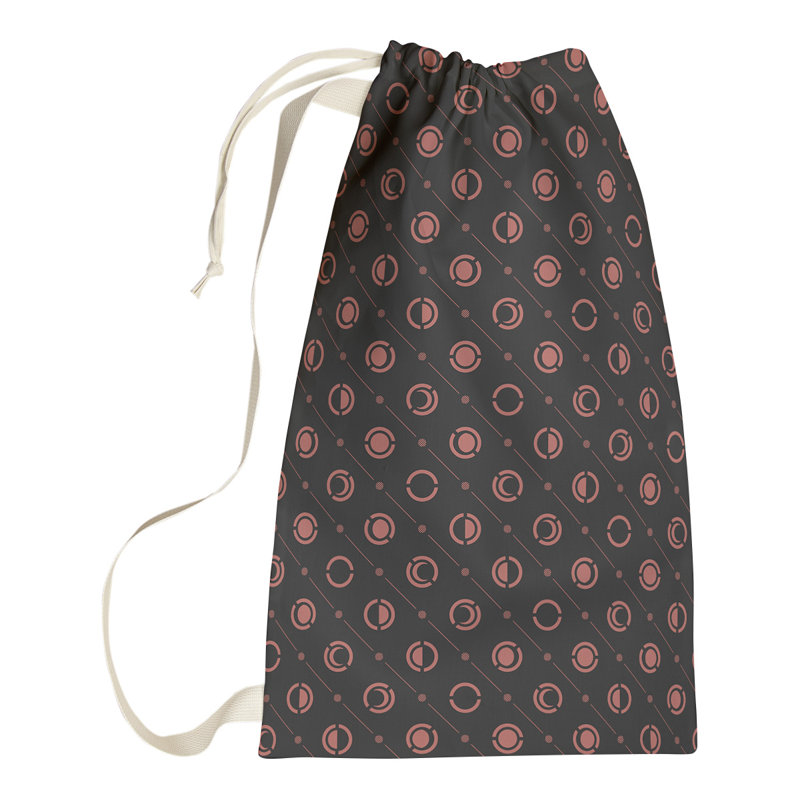 Sac à linge Moon Phases, H 29 po x l 18 po x P 1,5 po, Rouge/noir