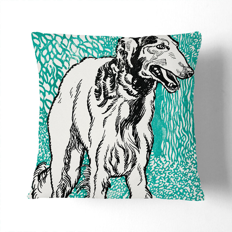 Greyhound Vol.2 Square Throw Cushion, 55cm H x 55cm W x 20cm D
