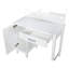 Meuble-lavabo à tiroirs gris foncé et blanc foncé avec tabouret, 36 po de largeur, 51,33 po de hauteur, 19 po de profondeur