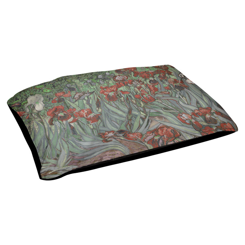 Coussin pour chien iris Weddle, Grand (H 14 po x l 42,5 po x P 32,5 po), Rouge 