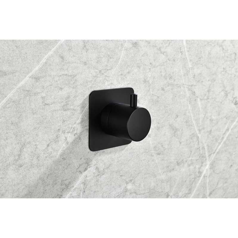 3/4" Adjustable Handle Valve - Master Shower Brass Volume Control In Brushed Nickel 3 Piece Body