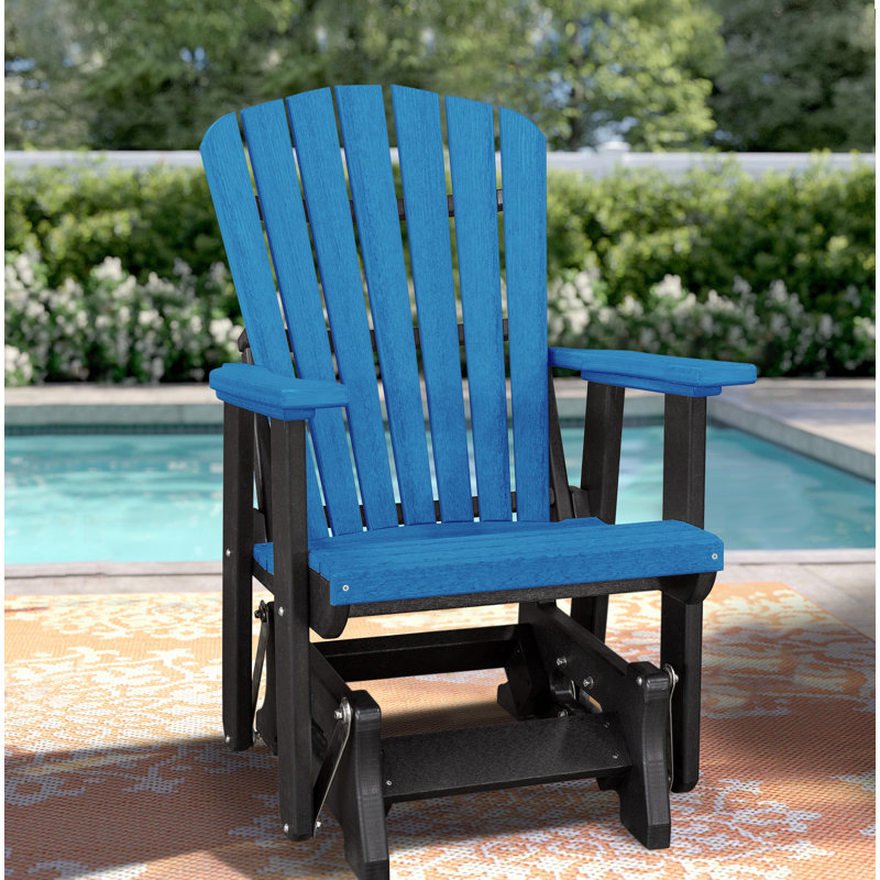 Chaise Adirondack en plastique, Bleu / noir