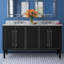 Meuble-lavabo double 60 po avec comptoir en marbre de Carrare Ewen-496218014-496218013-496218010