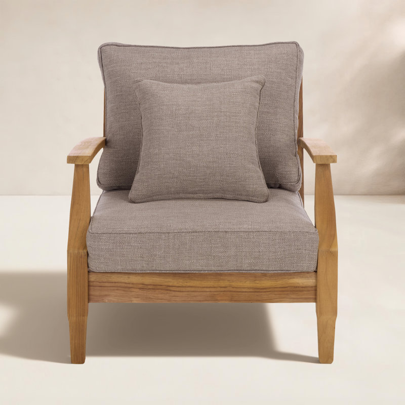 Clairmont Teakwood Patio Armchair, Taupe