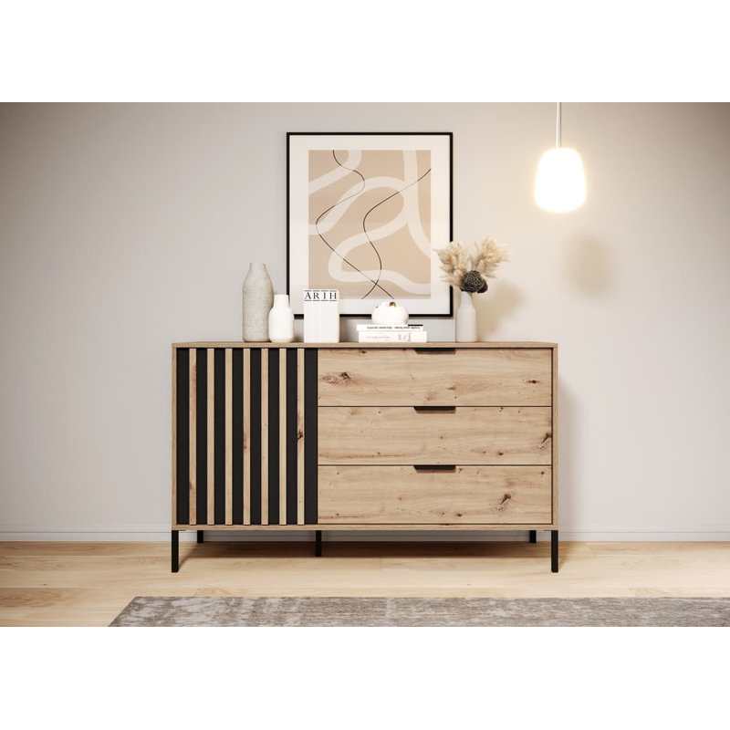 Dunblane 137.3cm W 3 - Drawer Chest of Drawers