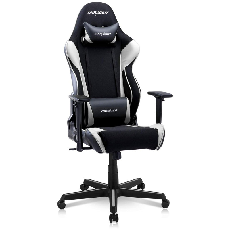 Chaise de jeu PC et de course, Blanc