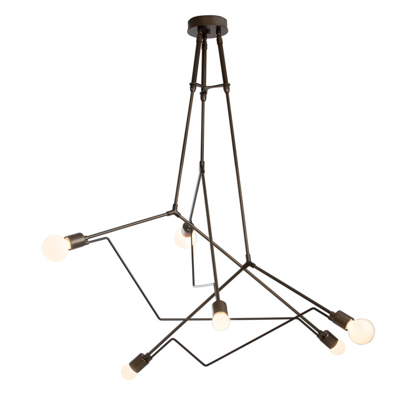 Divergence 6 - Light Outdoor Chandelier, Coastal Bronze, 42.8" - 54.3"