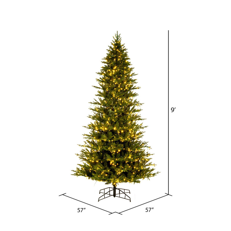Vickerman Kamas Fraiser Fir Artificial Color Changing Christmas Tree, 9 ft