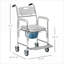 Fauteuil de commode de douche 3-en-1 HOMcom, siège de toilette surélevé de transport imperméable, siège rembourré d'une capacité de 330 lb, gris ardoise