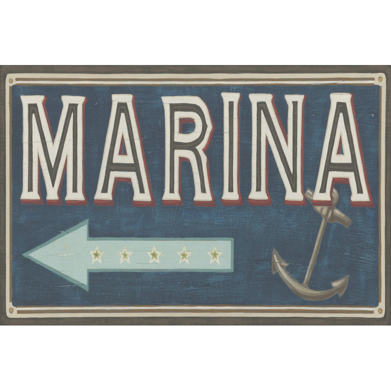 Shoreline Signs II - Wrapped Canvas Print, 81cm H x 122cm W x 3.8cm D