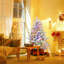 Sapin de Noël givré pré-éclairé-701535904