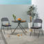 Ensemble de 2 chaises pliantes en cuir Junien